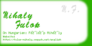 mihaly fulop business card